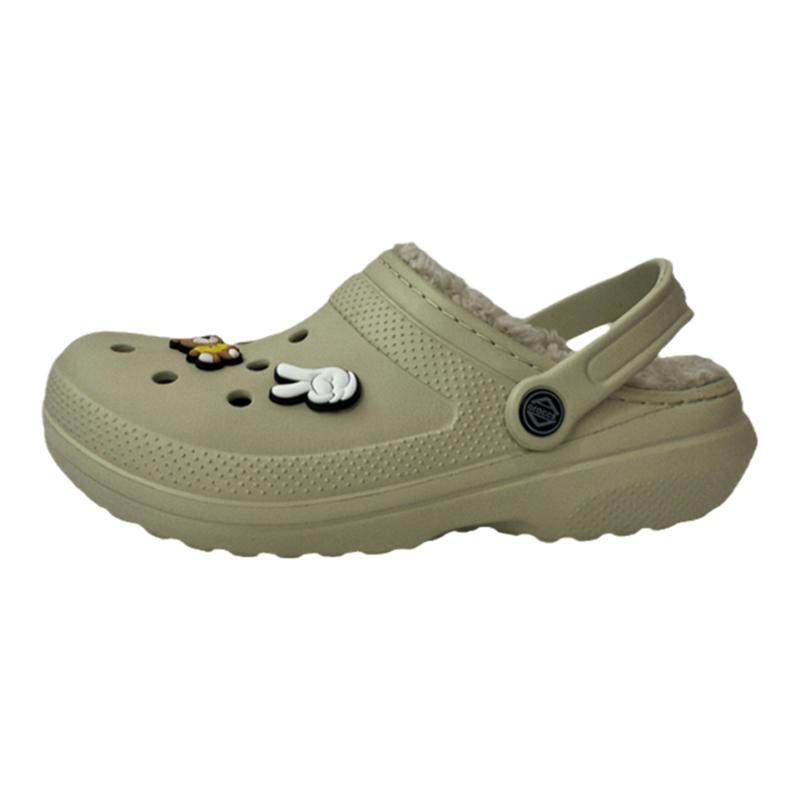 oroccs保暖毛绒棉粤欲沙滩明星冬鞋加绒棉拖毛毛鞋轻便防滑鞋2585