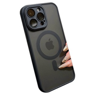 17e防指纹按压式静音键iphone15手机壳全包镜头膜16pro适用苹果14proMax新款13磁吸充电12磨砂防摔保护套男18