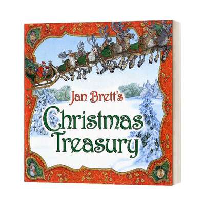 英文原版绘本 Jan Brett's Christmas Treasury 7个故事精装收藏版合辑 圣诞节 汪培珽第5五阶段 精装 英文版 进口英语原版书籍