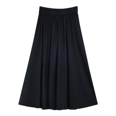 BLUE ERDOS 新款通勤简约舒适纯色褶皱A字半身裙B245F3006
