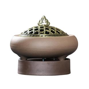 电香炉插电家用室内陶瓷无烟电子熏香品沉香木粉末精油灯定时调温