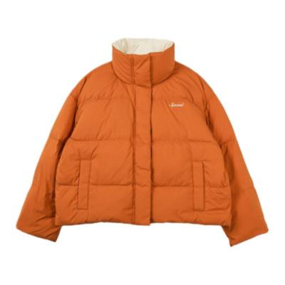 A21女装立领简约厚款保暖羽绒服