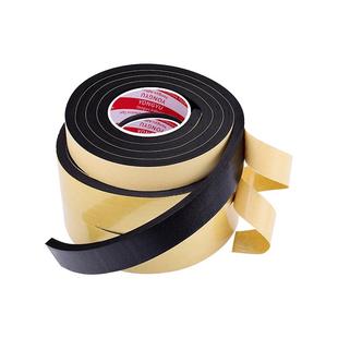 加厚EVA黑色单面海绵胶带门窗缝隙密封胶条保温泡沫垫条泡棉防撞缓冲汽车隔音机器配件防震建筑填充自粘胶贴