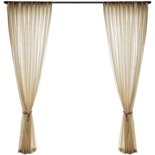 米色亚麻纱帘窗帘棉麻禅意茶室客厅宅寂风透光不透人日式麻布窗纱