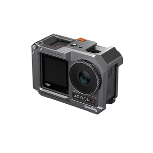 斯莫格适用大疆Action 5 PRO兔笼铝合金运动相机全包补光灯拓展框vlog摩托车骑行潜水DJI摄像机Osmo3配件4119