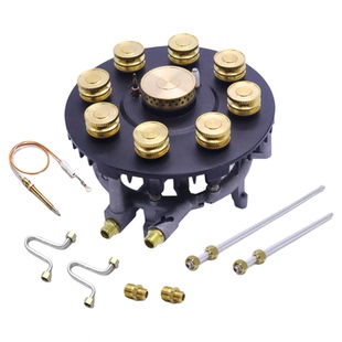 9头九枪侧出风灶头炉芯7枪猛火配件煤气燃气改装火盖炉盘更换配件