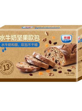 光明水牛奶坚果全麦欧包