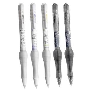 根号三减负笔骨折笔弹性按动中性笔速干刷题考试学生用0.5黑色芯