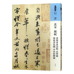 人美书谱 行书 北宋苏轼 黄州寒食诗帖 赤壁赋 洞庭春色赋 中山松醪赋 人民美术出版社