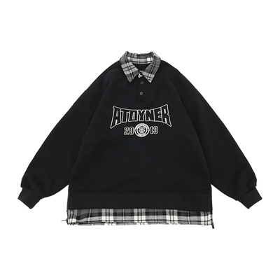 男童卫衣加绒一体绒儿童POLO衫