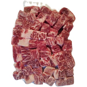 包邮3斤谷饲雪花牛肉粒口粮