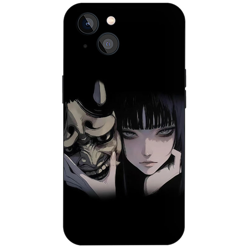 暗黑般若冷艳少女日式复古艺术磨砂硅胶手机壳动漫周边适用于iPhone17ProMax苹果16小众二次元防摔磁吸保护套
