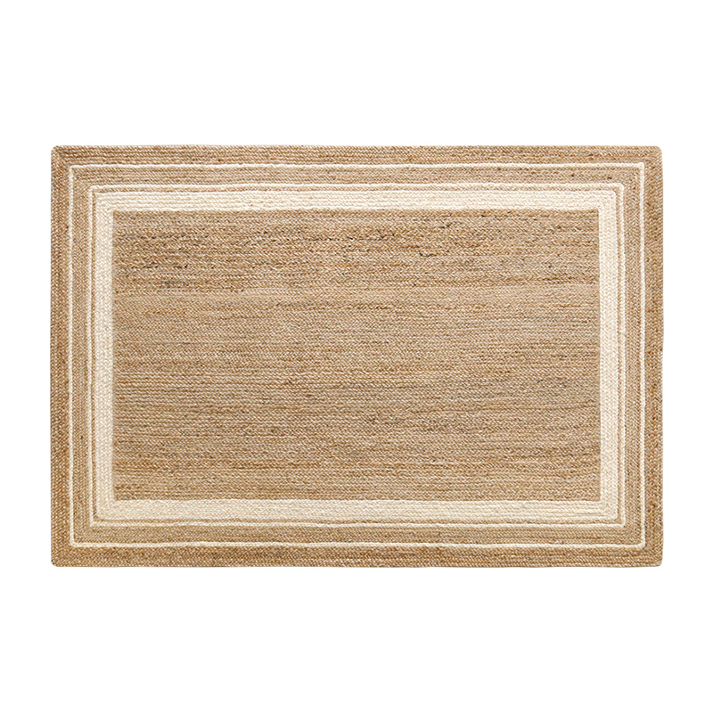 手工编织黄麻地毯客厅茶几民宿茶室侘寂风家用天然无胶卧室阳台垫