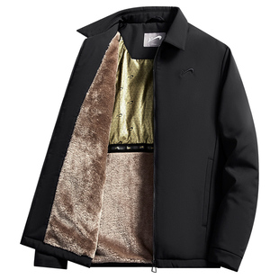 贵人鸟男士棉服外套男款秋冬款2025年行政夹克中年爸爸冬装外套男