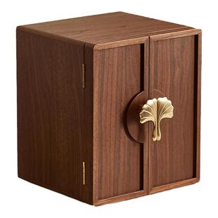 木质首饰盒收纳盒精致高级感大容量黄金首饰柜饰品盒新婚新娘礼物