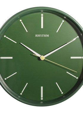 RHYTHM丽声日本静音客厅简约挂钟