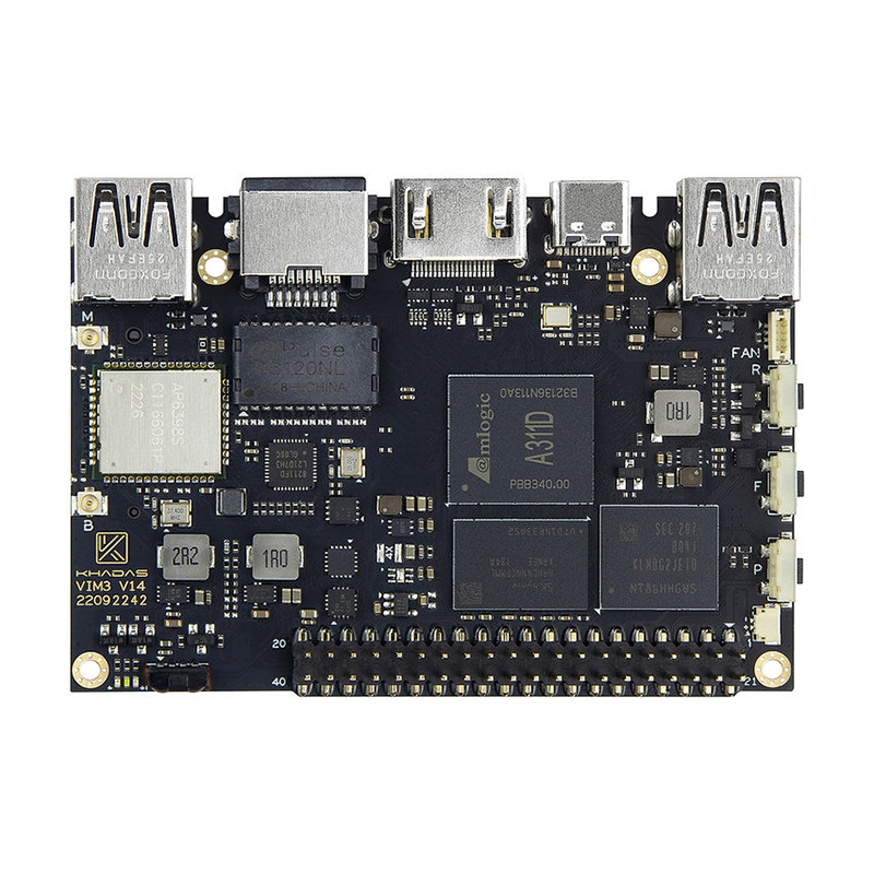 Khadas VIM3开发板开源卡片电脑A311D 5.0TOPs算力多屏协同智能AI