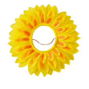 向日葵头套植物大战僵尸搞笑舞蹈道具太阳花脸套运动会入场道具花