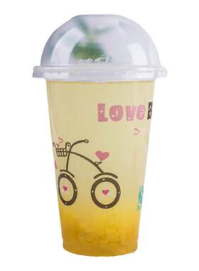 一次性塑料杯子320ml豆浆杯奶茶