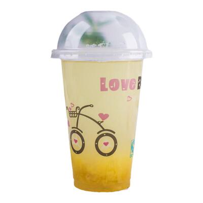 一次性塑料杯子320ml豆浆杯奶茶