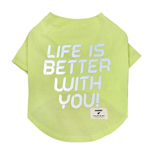 t恤雪纳瑞宠物狗狗衣法斗泰迪博美比熊反光狗子秋冬装纯棉衣服