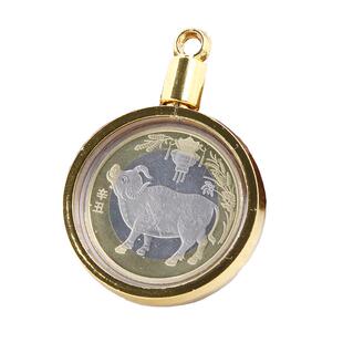 25mm27mm30mm40mm硬币外壳生肖纪念币保护套金属代币扣钥匙扣挂件