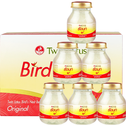 【自营】泰国进口双莲冰糖型即食燕窝孕妇营养滋补品75ml*6金丝燕