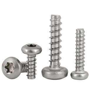 QD304不锈钢盘头梅花平尾自攻螺丝钉黑色圆头内梅花M2M2.9M4-M6.3