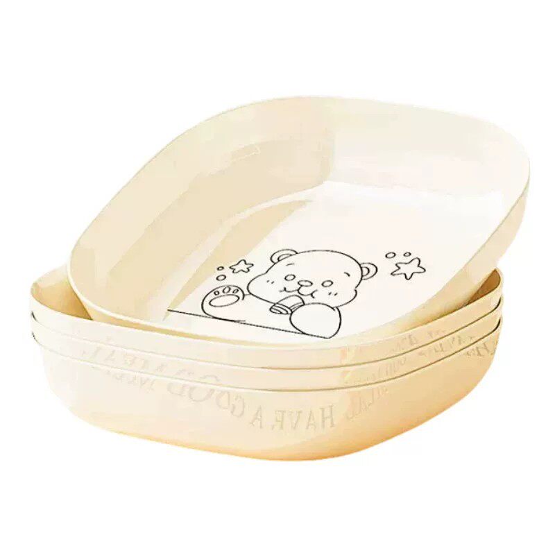 家用可爱小熊吐骨塑料餐碟