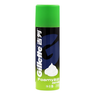 吉列剃须泡沫软化胡须手动剃须刀男士刮胡子泡剃须膏啫喱210g