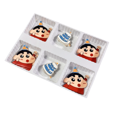 蜡笔小新巧克力片蛋糕装饰