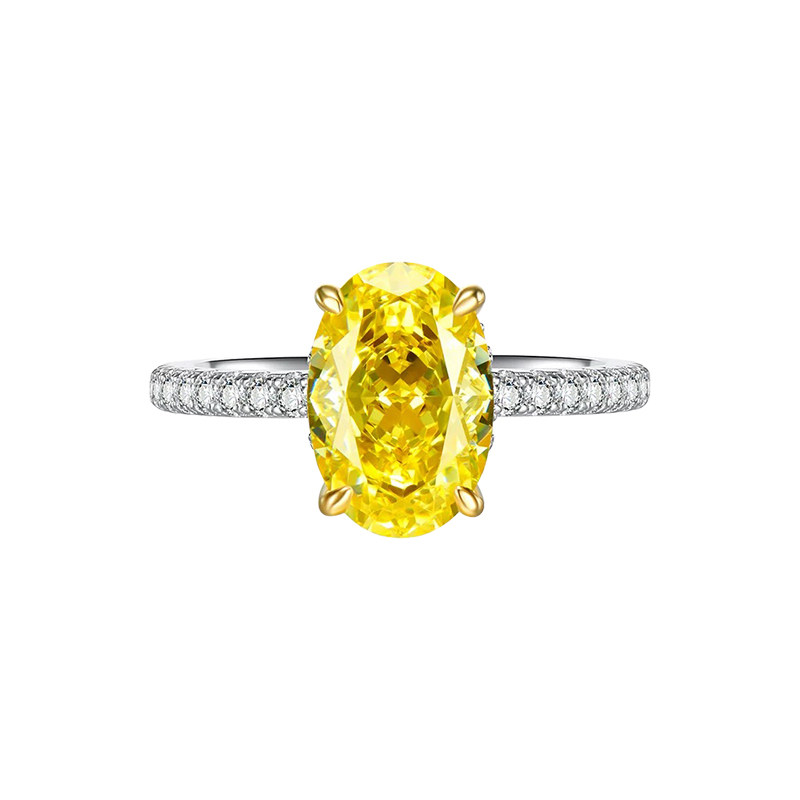 JEWELLWANG1克拉黄色钻石戒指
