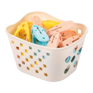 茶花塑料夹子晾衣夹晾衣架衣服晒衣的蚊帐固定器防风无痕夹固定扣