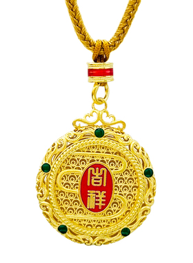 新中式项链纯银999吊坠2025新款