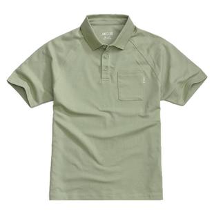 AK男装夏季新款都市织唛插肩袖凉感索罗娜珠地网眼翻领短袖POLO男
