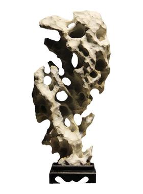 手工陶瓷禅意新中式客厅太湖石