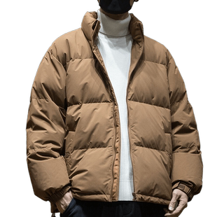 希越新国标白鸭绒羽绒服男士2025冬季新款大码男生外套男款面包服