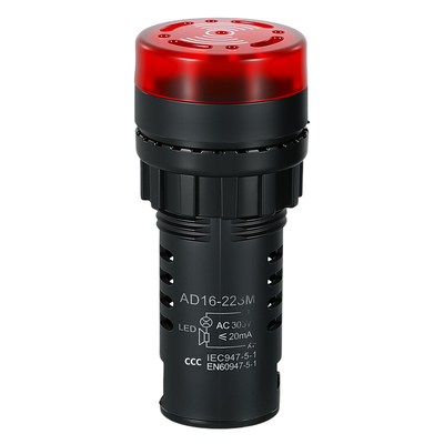 蜂鸣器断续带灯LED闪光声光报警器AD16-22SM交直流开孔16 22 30mm