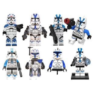 兼容星球大战sw445艾普指挥官雷克斯指挥官501军团蓝兵克隆兵