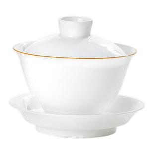 景德镇官方陶瓷三才盖碗茶杯单个白瓷泡茶家用简约茶具不易烫手