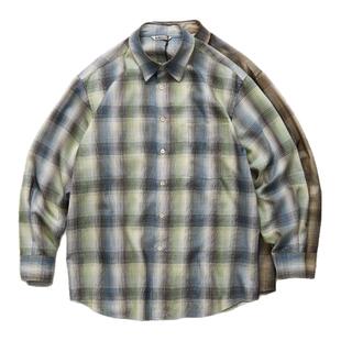 现货 AURALEE SUPER LIGHT WOOL 日产可水洗超细羊毛格纹衬衫25AW