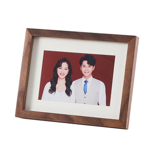 实木相框欧式简约6 7寸A4结婚登记照黑胡桃木质相框摆台挂墙定制