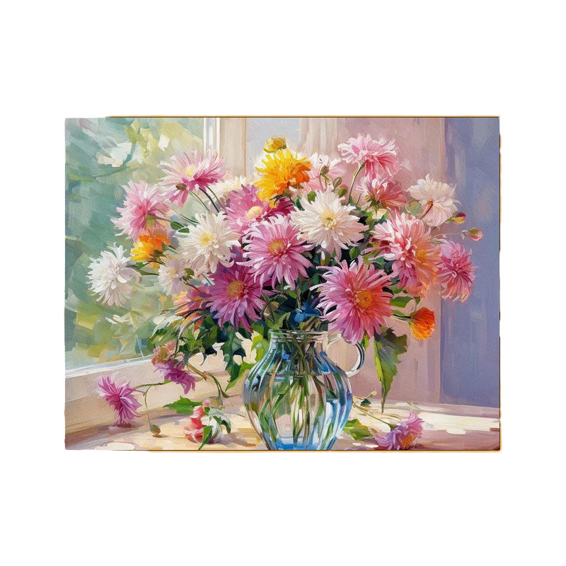 植物花卉数字油画手工diy填充画