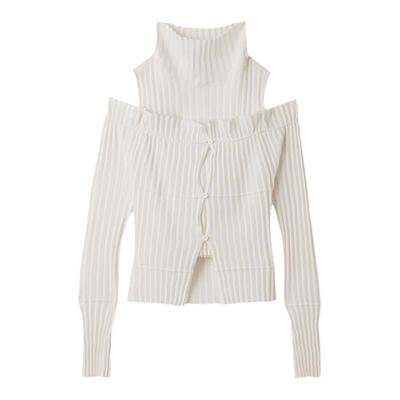 SNIDEL针织露肩开衫两件套