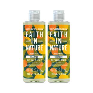 FaithInNature西柚甜橙洗发水2件控油蓬松洗发水去油男女士留香