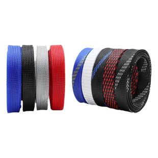 阻燃尼龙编织网管PET伸缩套管8mm蛇皮网电缆电线保护套管避震网