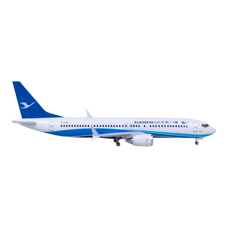 47cm带轮子带灯厦门航空厦航波音737-800飞机模型波音787仿真客机