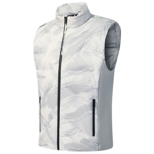 鹅绒FILA 斐乐官方男羽绒马甲冬季新款高尔夫运动保暖羽绒服上衣