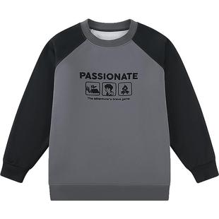 【排汗暖绒卫衣】奕时代胖男童加绒卫衣大童保暖圆领上衣男孩大码