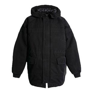 PMW 复古水洗做旧重磅中长款大衣连帽夹克棉衣N3B加厚保暖冬外套